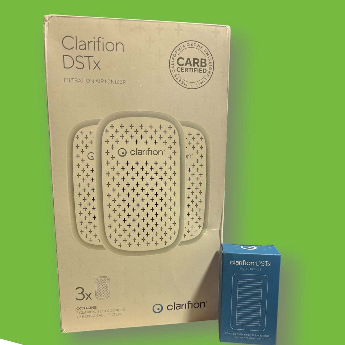 Clarifion DSTx Filtration Air Ionizer (3 pack of devices) - NEW *distressed box