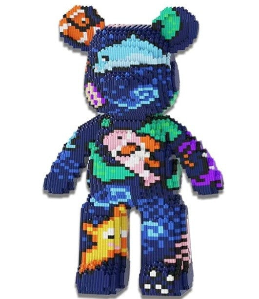 WINKTOYS BLUE GRAFFITI BEAR - BUILDING BLOCKS - 3688 PCS