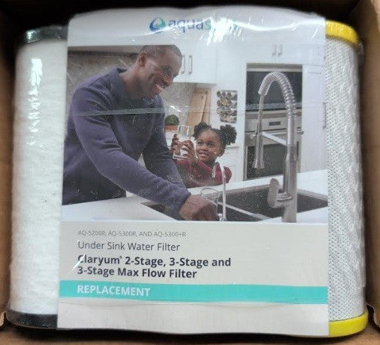 AQUASANA AQ-5300R 3-STAGE UNDER SINK WATER FILTER REPLACEMENT CARTRIDGES
