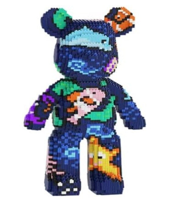 Winktoys Blue Graffiti Bear - Building Blocks - 3688 pcs NEW - FACTORY SEALED