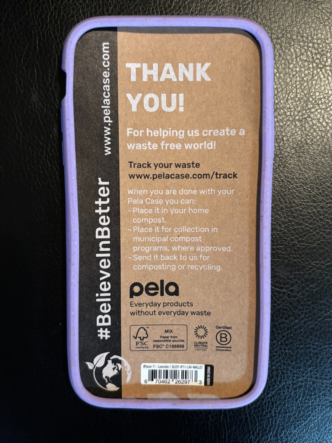 Pela iPhone 11 Wallet Case - Lavender - NEW