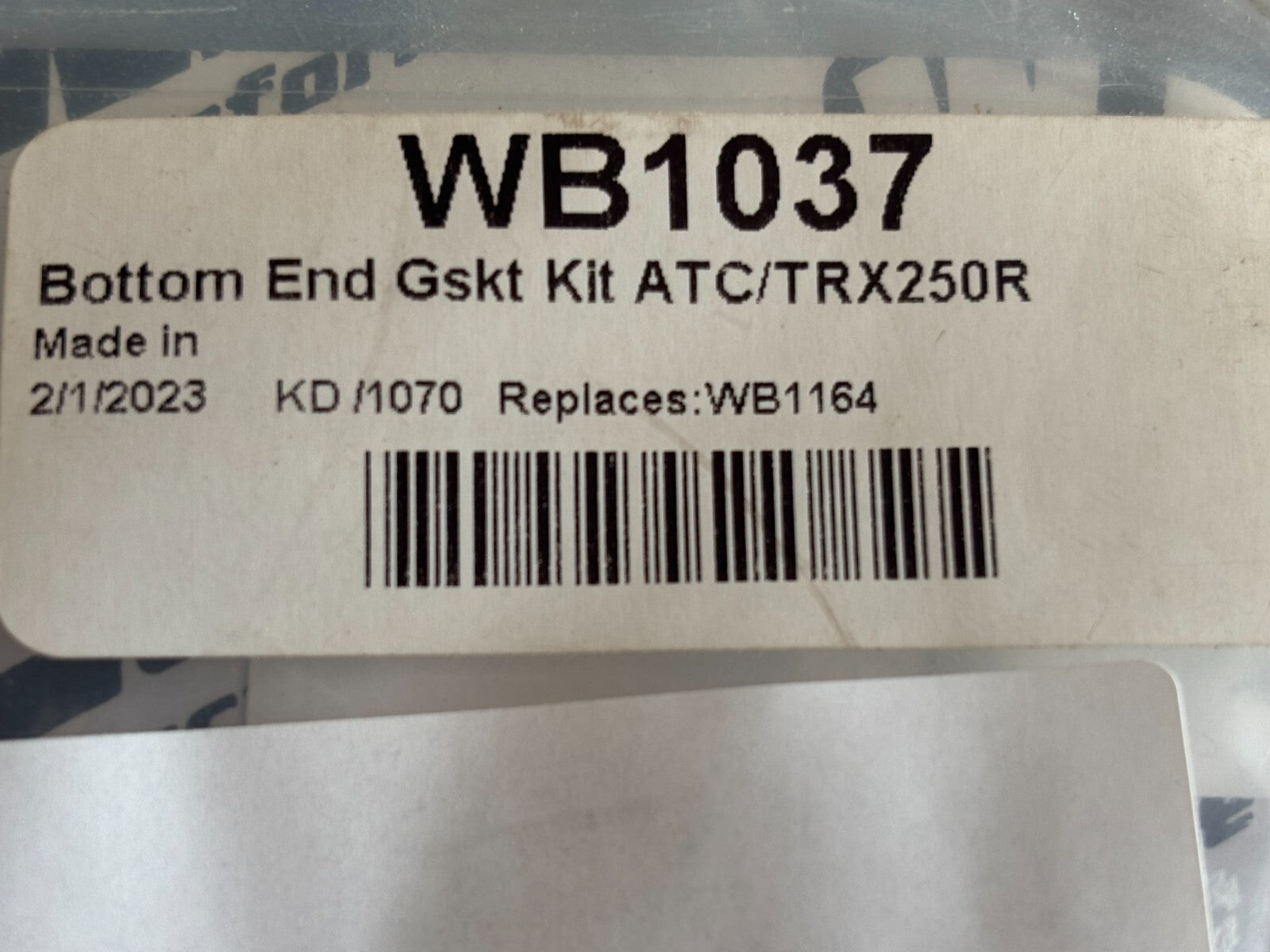 Wiseco Bottom End Gasket Kit WB1037/WB116 Honda TRX250R 250R 2x4/ATC250R
