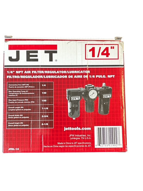 JET JFRL-14 1/4" NPT Air Filter/Regulator/Lubricator