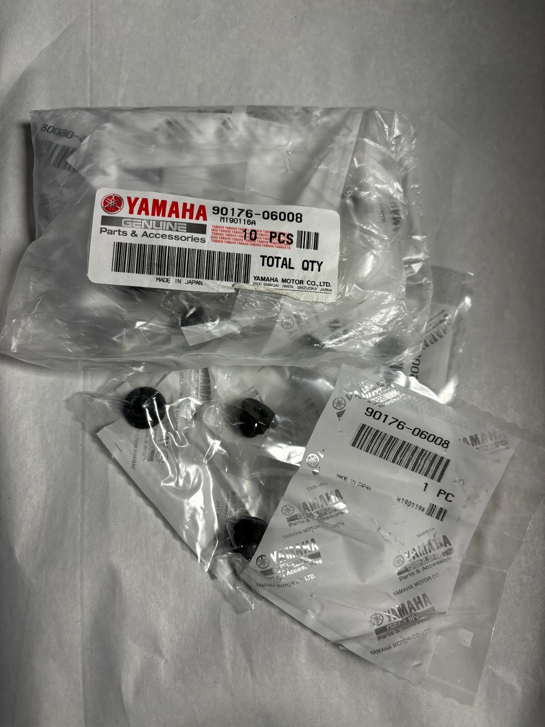 Yamaha 90176-06008 Nut, 14 Pieces, Individually wrapped, NEW