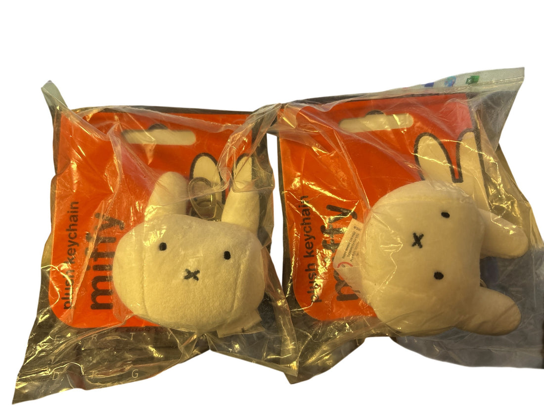 2-pack  Smoko Miffy HEAD Plush Toy Keychain NEW SEALED