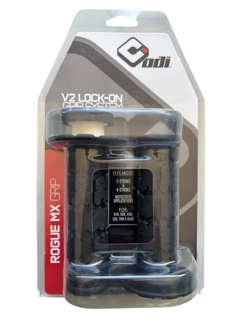 ODI Rogue MX V2 Lock-On Grips -  Black - H36RGB Fits Most 2 and 4 Strk Motocross