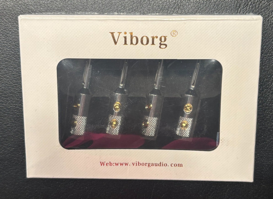 Viborg VB401S Pure Copper Silver Plated Banana Plug Hifi speaker Cable Connector