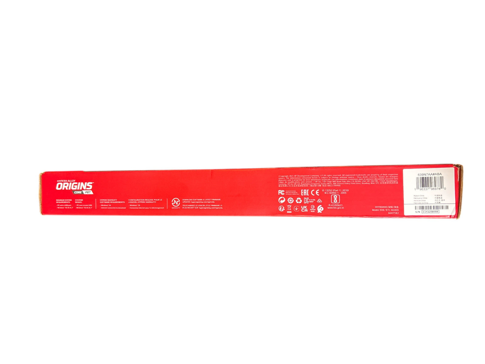 HyperX Alloy Origins Core PBT HX Red Mechanical Gaming Keyboard - FACTORY SEALED