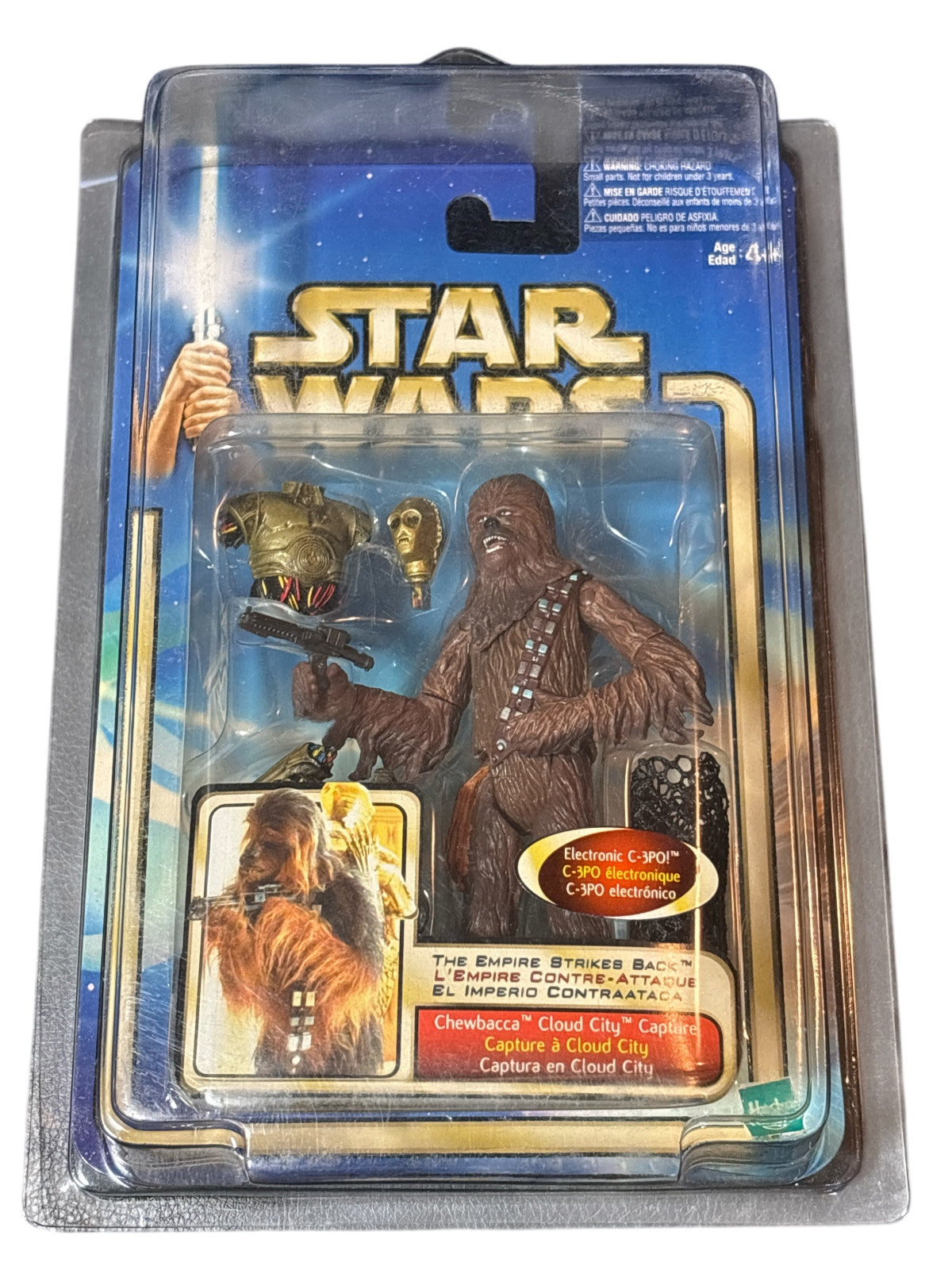 CHEWBACCA & ELECTRONIC C-3PO Cloud City Capture 84890/84851 & Protector Case NEW