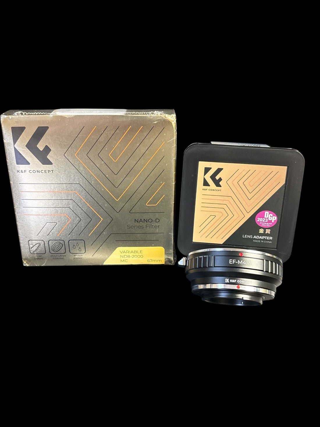 K&F Concept Bundle - Nano-D Filter ND8-2000 67mm & EF-M4/3 Lens Adapter - NEW