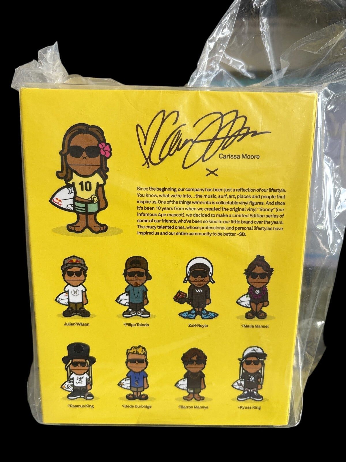 Sun Bum Carissa Moore Limited Edition Team Vinyl 5" Surf Figure Sealed Box MINT
