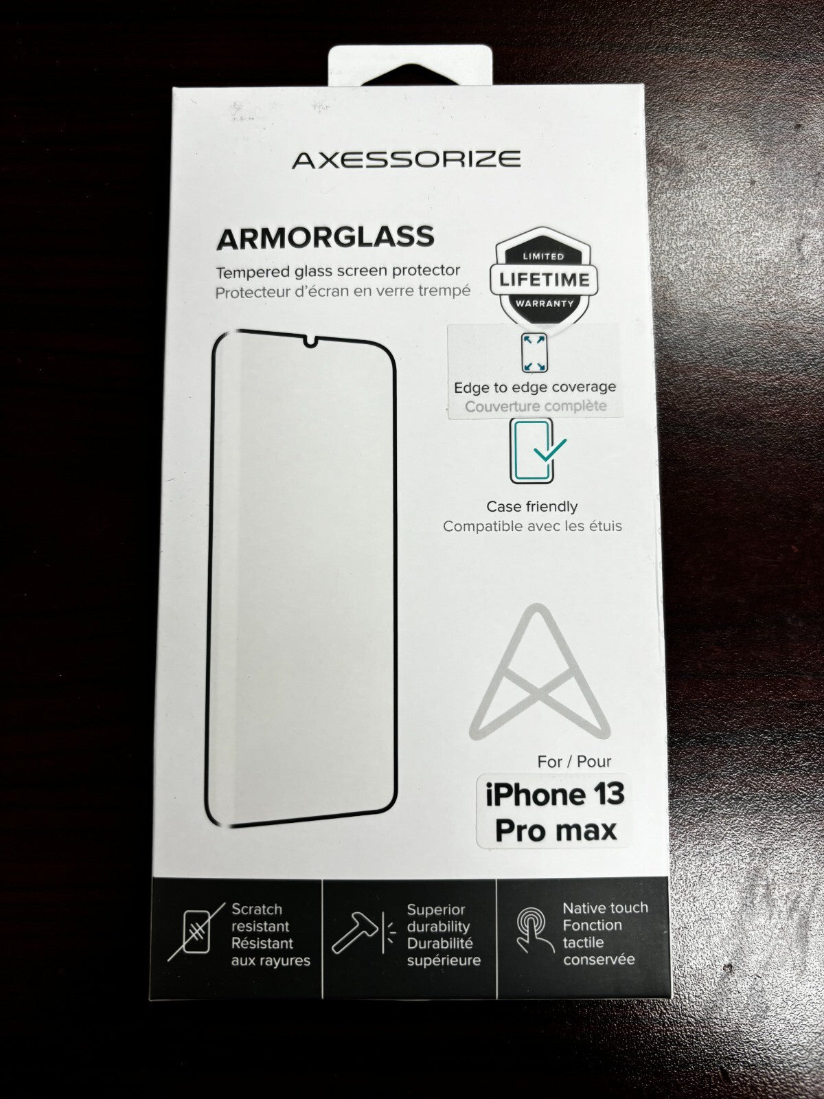 Axessorize ARMORGlass Screen Protector with Full Coverage iPhone 13 Pro Max