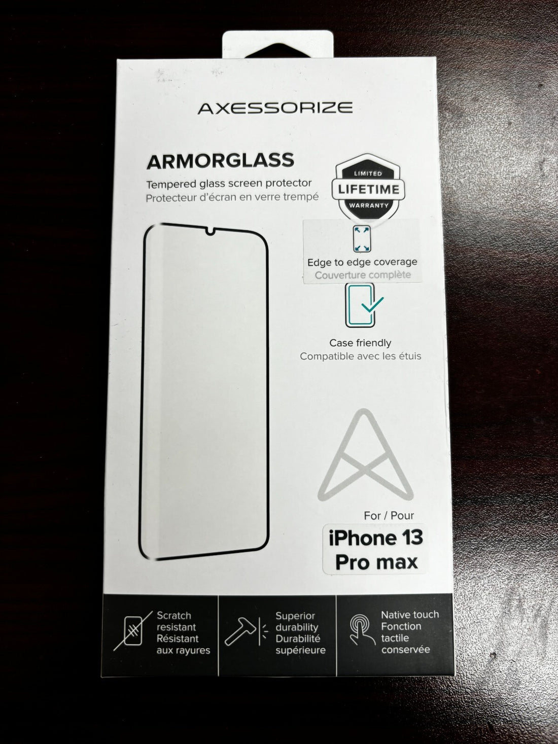 Axessorize ARMORGlass Screen Protector with Full Coverage iPhone 13 Pro Max