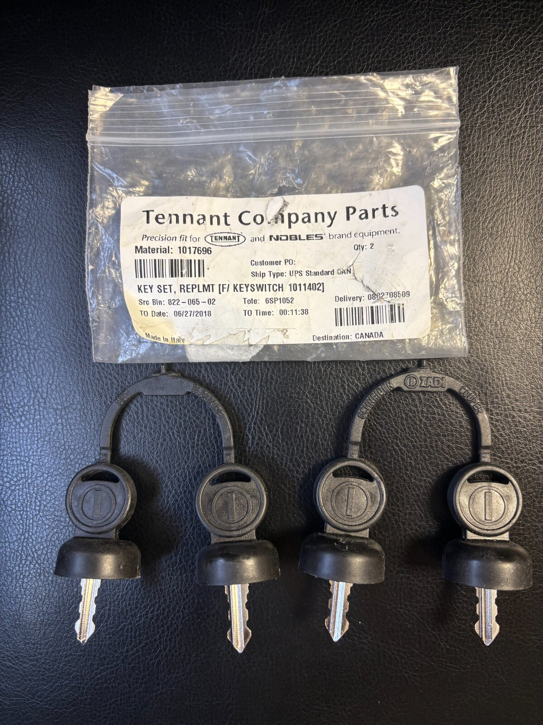 FOR TENNANT 1017696 KEY - REPLACEMENT SET OF 2