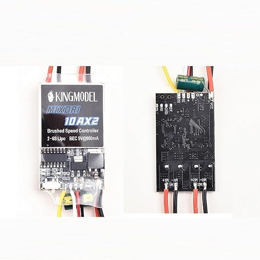 Dual Way Bidirectional Brushed ESC 10A x 2 Mixed Control for RC Cars /Tank/Boat