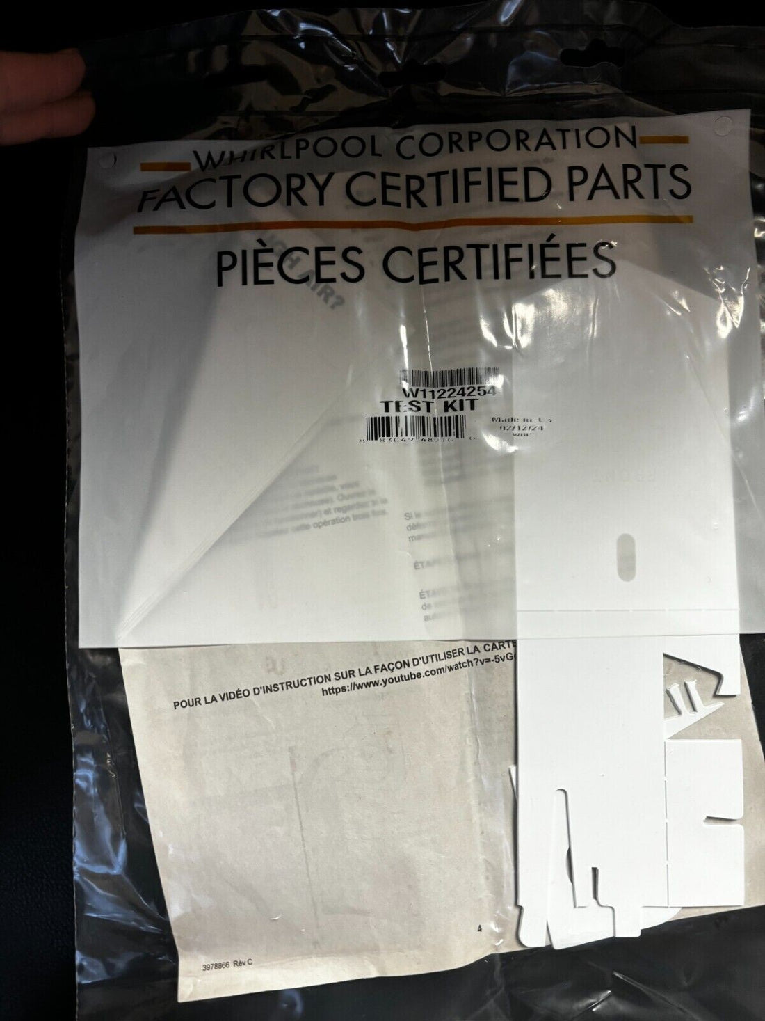 GENUINE OEM WHIRLPOOL Dryer Test Kit W11224254 8522199 W10106710 WPW10106710 NEW