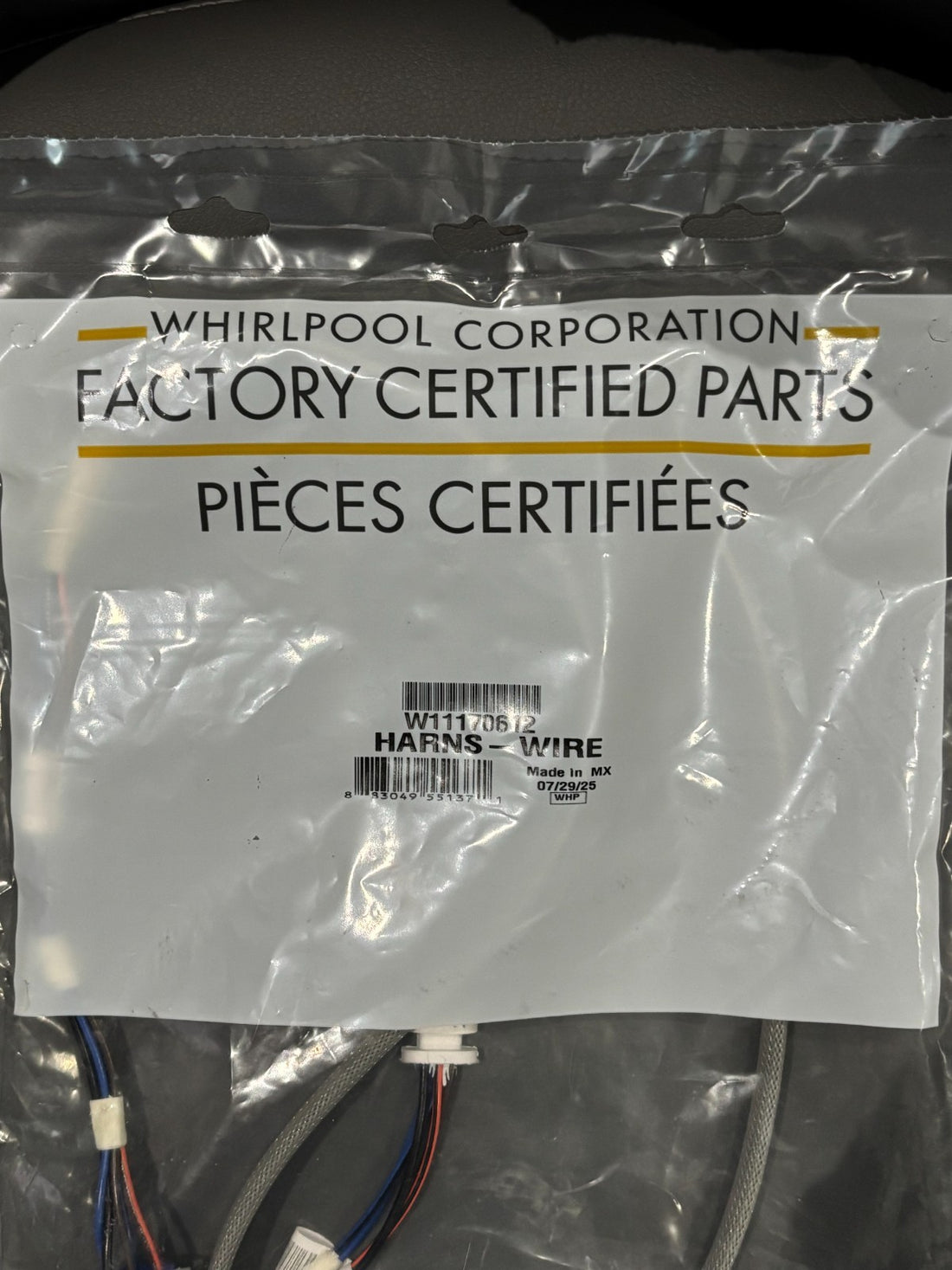Whirlpool W11170612 Refrigerator Harns-Wire - SEALED