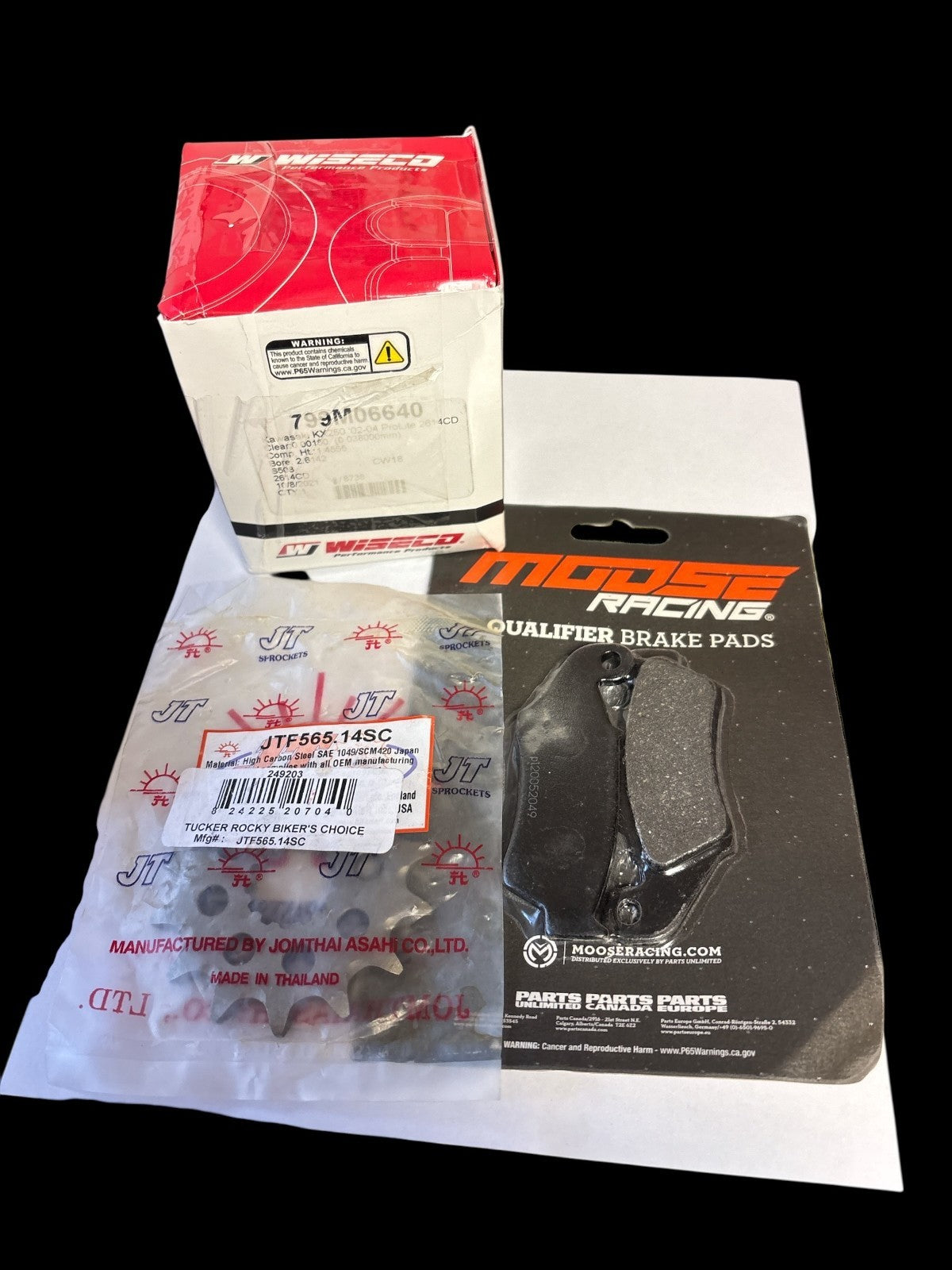 Wiseco - Powersports Piston M06640 799M06640 + Sprocket + Brake pads - All NEW