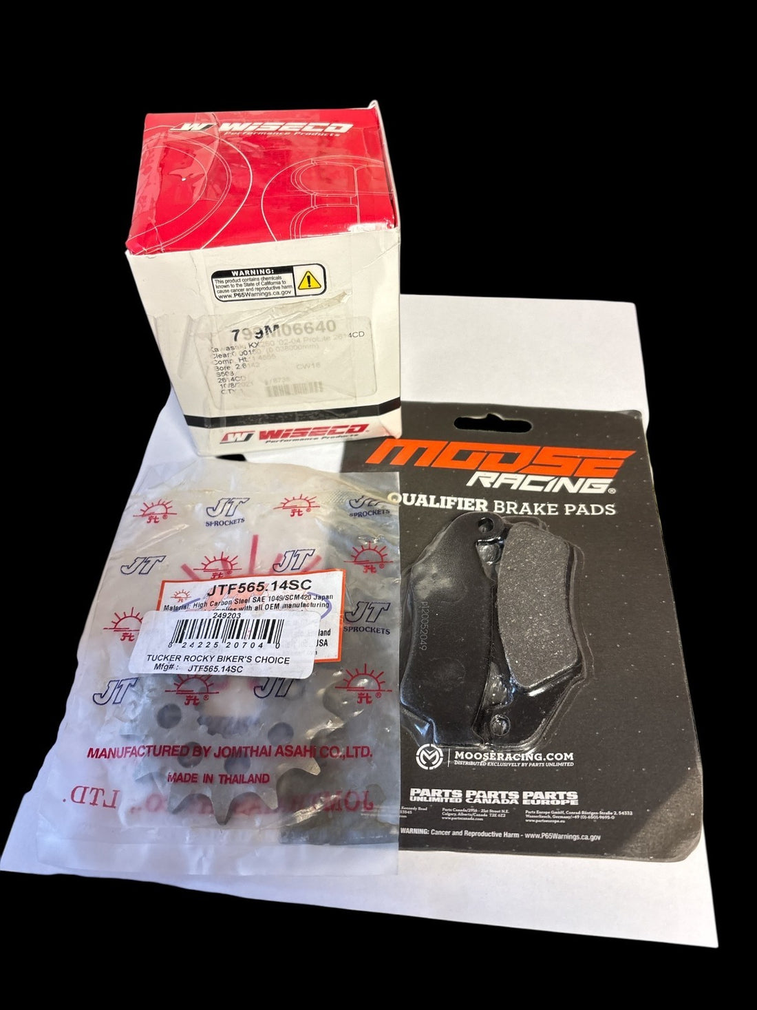 Wiseco - Powersports Piston M06640 799M06640 + Sprocket + Brake pads - All NEW