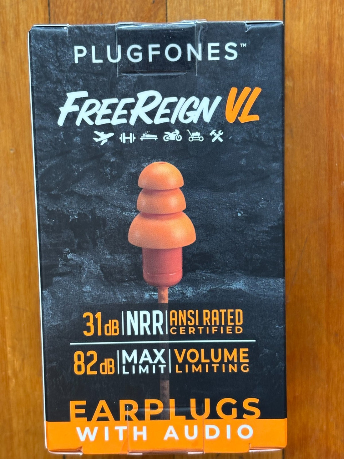 Plugfones FREEREIGN VL Earplugs With Audio OSHA HEARING PROTECTION - NEW