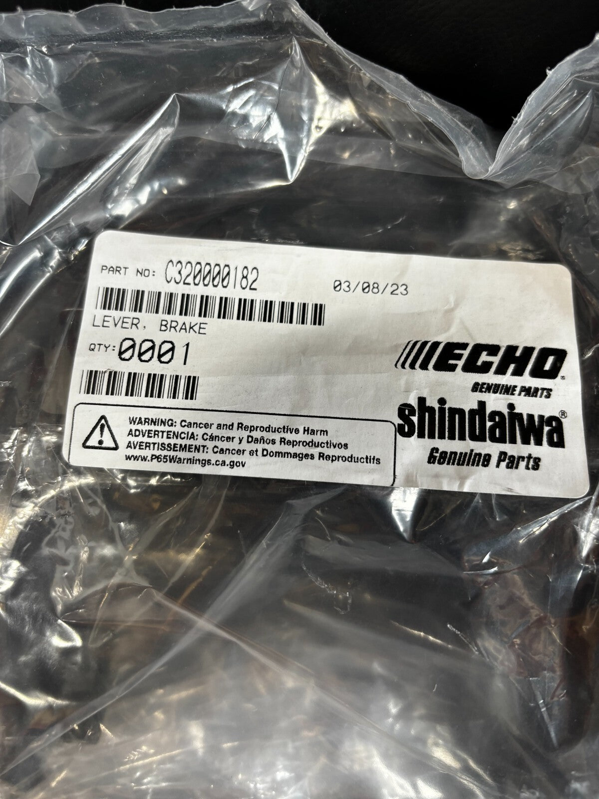 ECHO CHAIN BRAKE LEVER HAND GUARD FITS CS-590 CS-600P CS-620P  C320000182