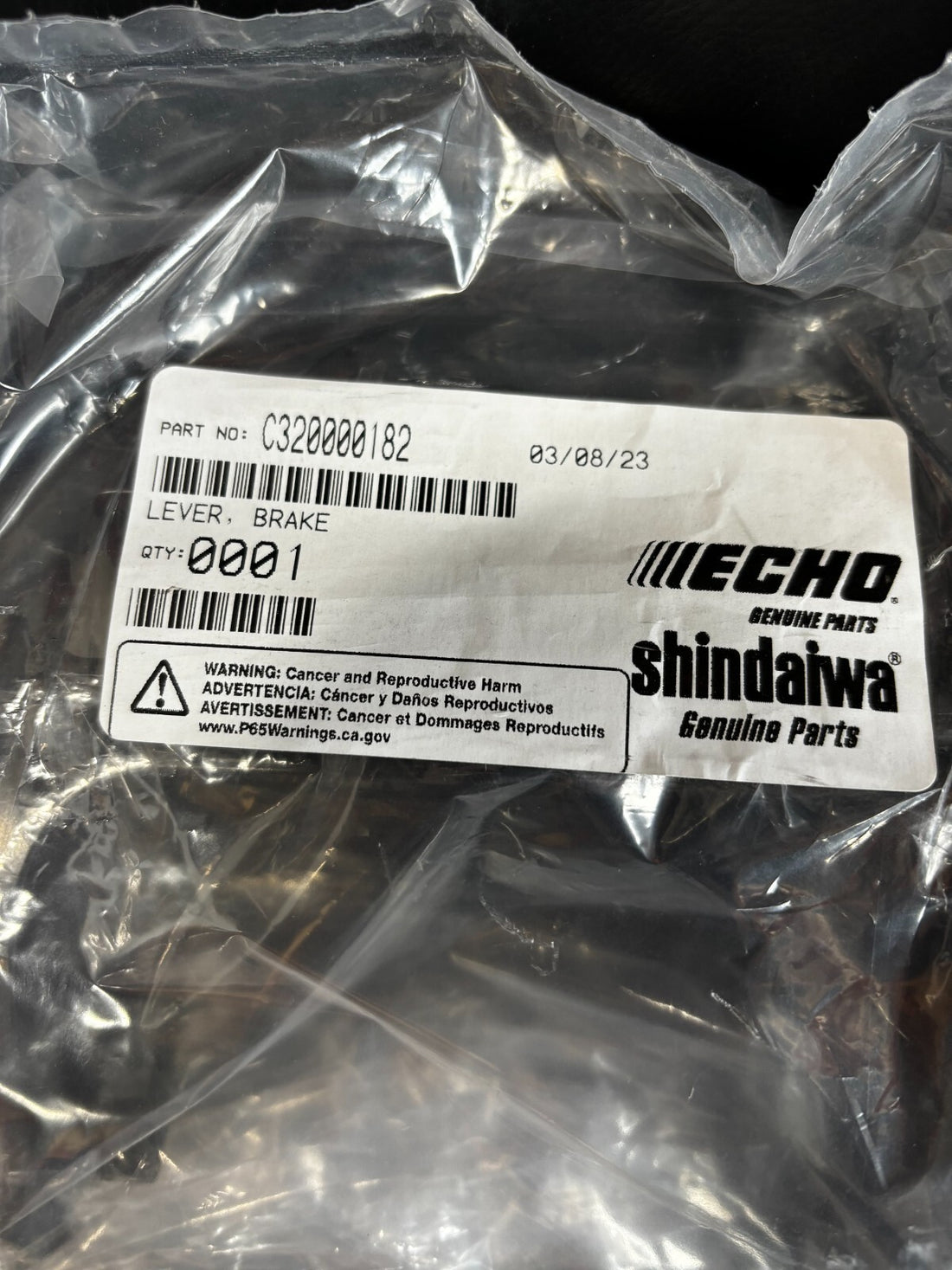 ECHO CHAIN BRAKE LEVER HAND GUARD FITS CS-590 CS-600P CS-620P  C320000182