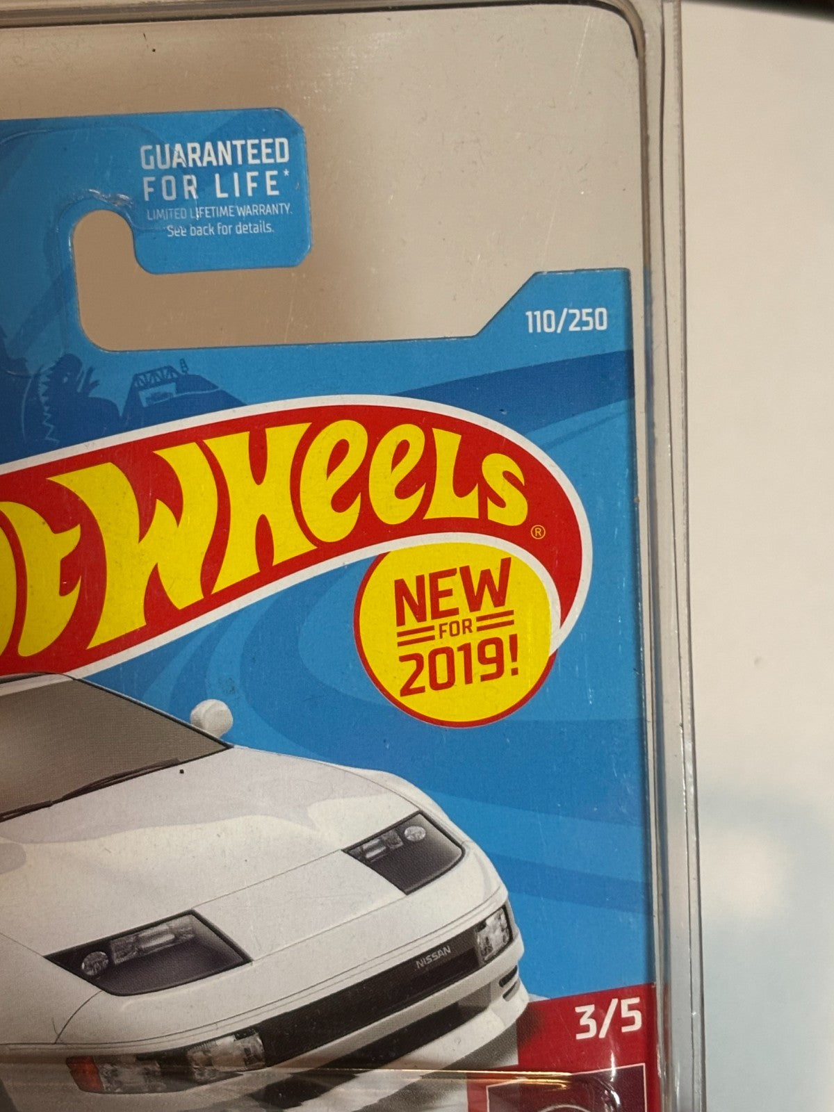 2019 Hot Wheels #110 Nissan 3/5 NISSAN 300ZX TWIN TURBO White w/Chrome Pr5 Spoke