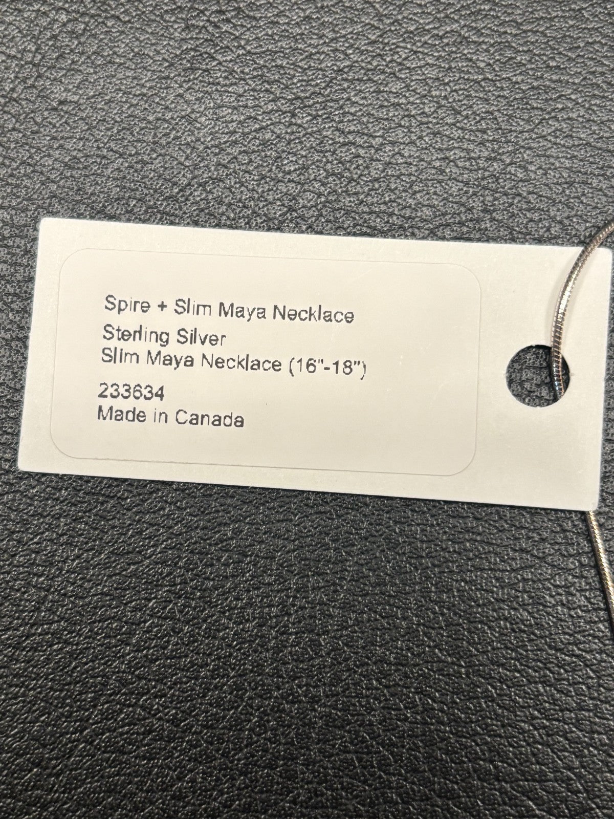 Kara Yoo Spire + Slim Maya Sterling Silver Necklace, Storage Bag  & Gift Box