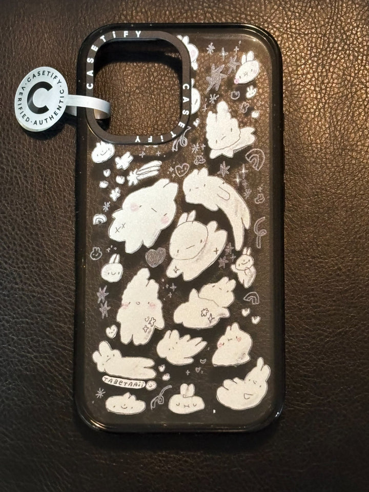 CASETIFY CLEAR WITH BLACK TRIM -IPHONE 16