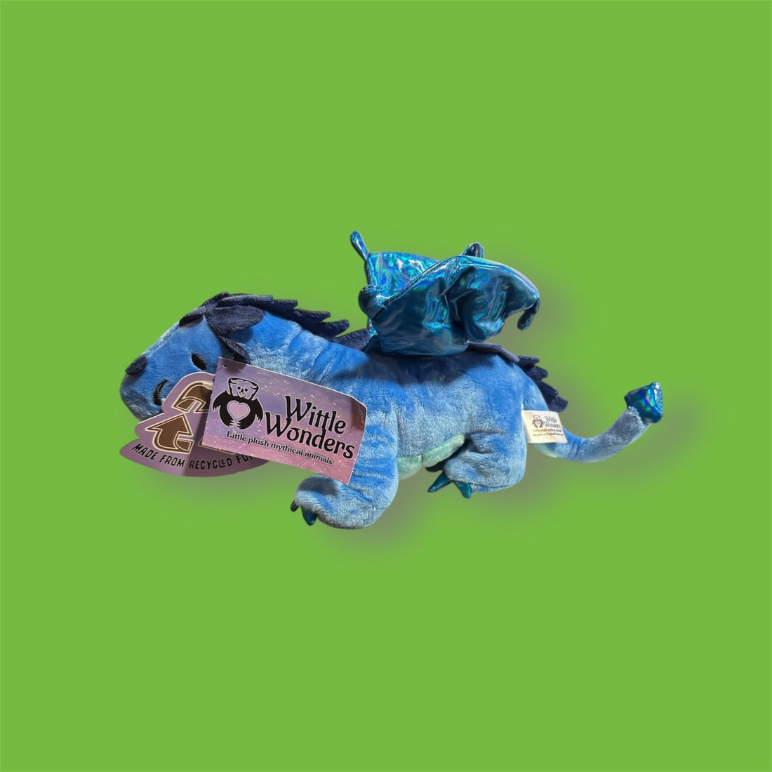 Wittle Wonders Blue Dragon Plushie 7" NWT