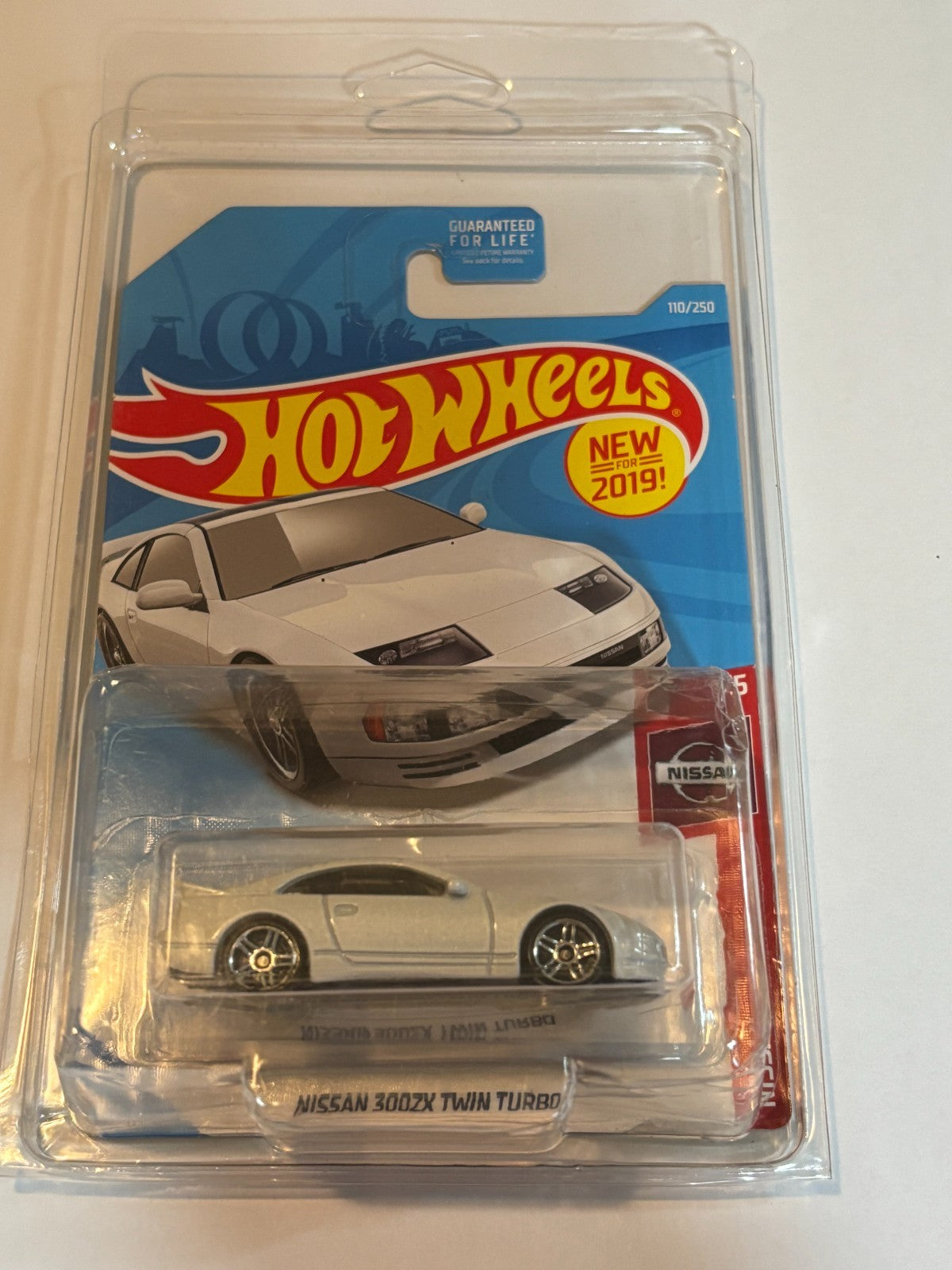 2019 Hot Wheels #110 Nissan 3/5 NISSAN 300ZX TWIN TURBO White w/Chrome Pr5 Spoke