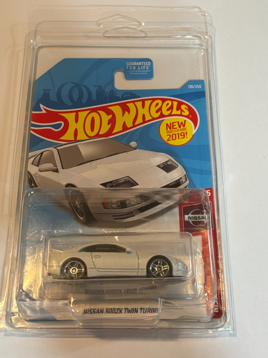 2019 Hot Wheels #110 Nissan 3/5 NISSAN 300ZX TWIN TURBO White w/Chrome Pr5 Spoke