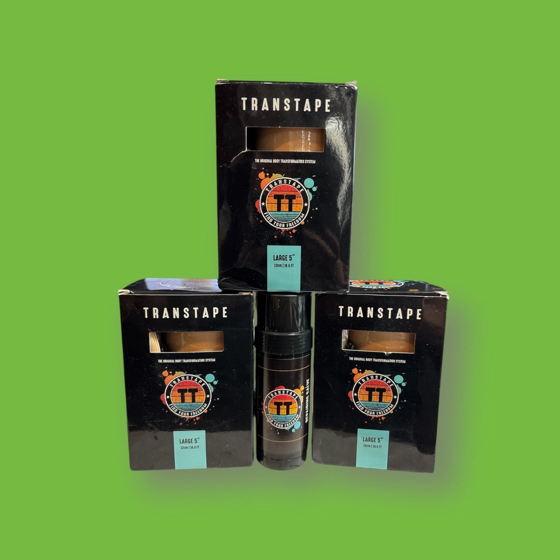 Transtape TT Body Tape Large 5" x 16.6' (3 rolls) & Repairing Salve ALL NEW