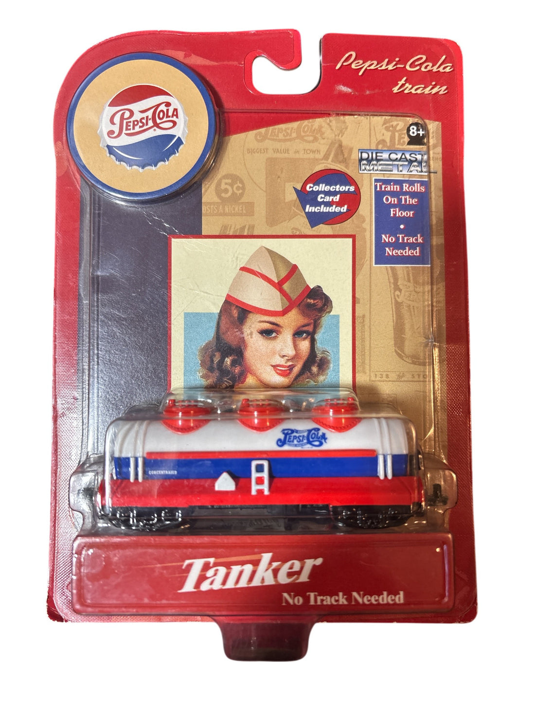 Pepsi-Cola Coal Tender Die Cast Collector Train with Collector’s Card – No Track
