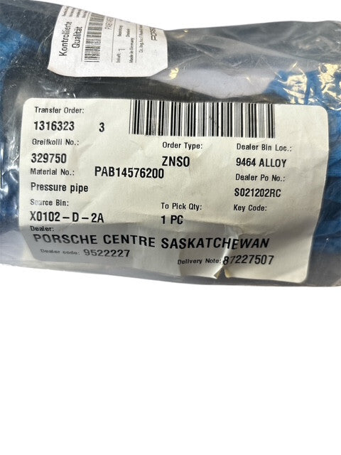 Porsche Genuine PRESSURE PIPE PAB14576200