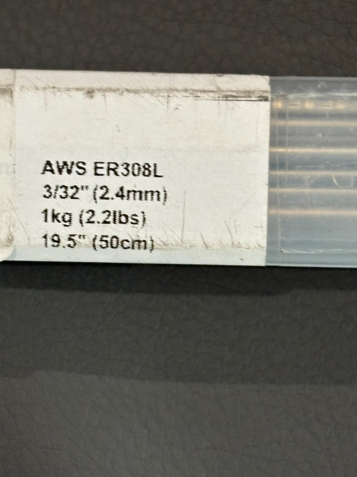 ER308L STAINLESS WELDING FILLER ROD 3/32" X 19.5" 2.2LBS (50 PCS)