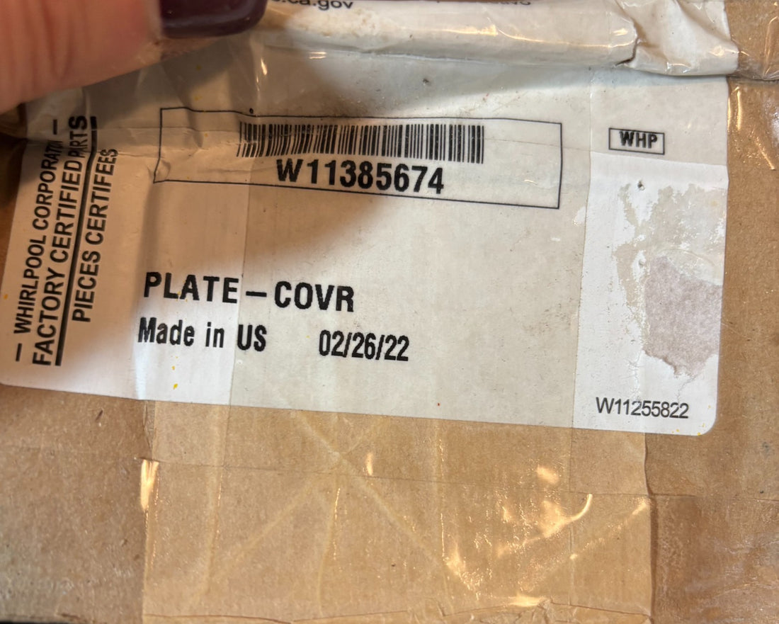 Whirlpool/KitchenAid Cover Plate WPL W11385674 or W11255822 NEW
