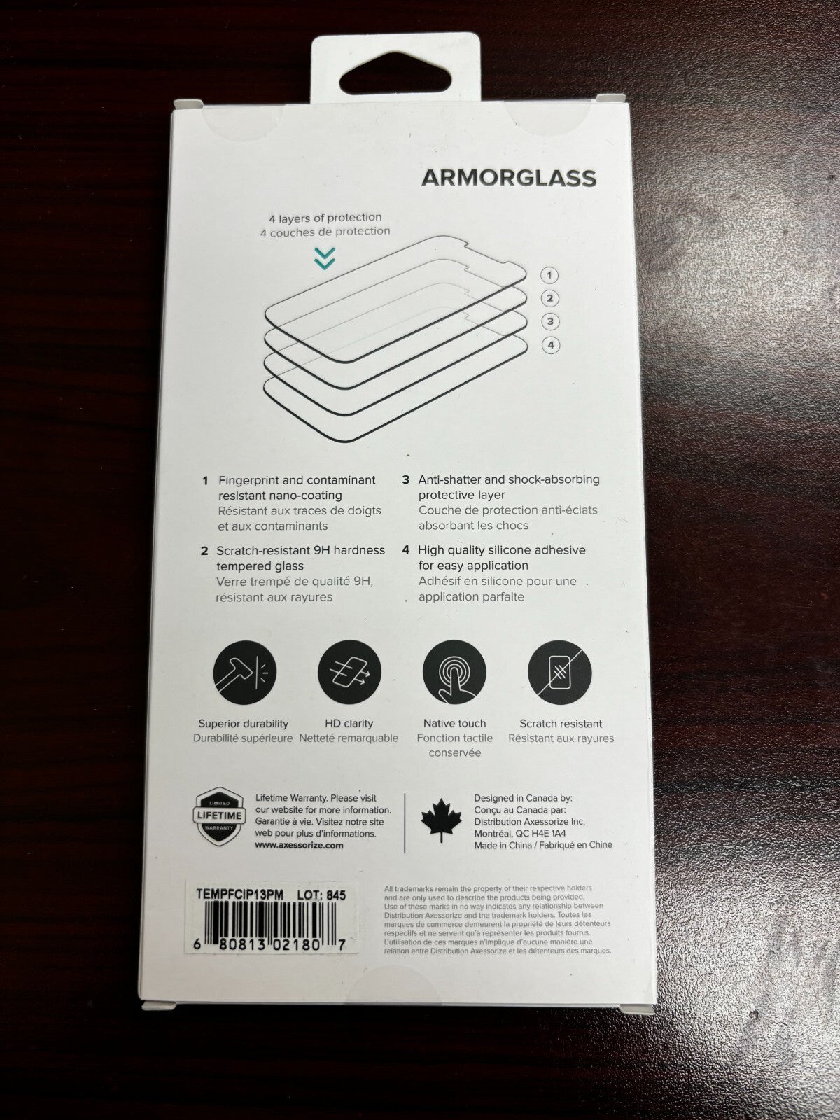 Axessorize ARMORGlass Screen Protector with Full Coverage iPhone 13 Pro Max