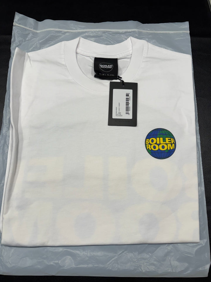 BOILER ROOM SHIRT MENS XSMALL GLOBE LOGO GRAPHIC TEE