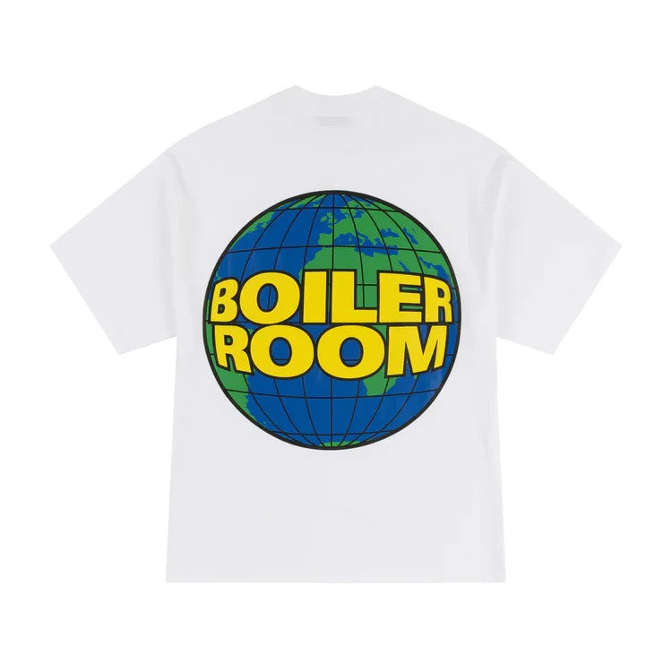 NWT Boiler Room Shirt Mens XSmall Globe Logo Graphic Tee - White