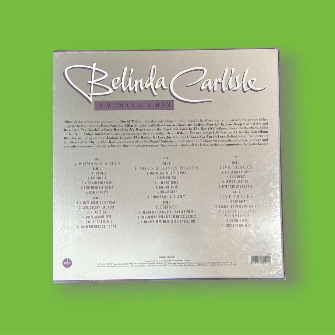 Belinda Carlisle A Woman & A Man 25th Anniversary - 3LP 180G Black Vinyl Box Set