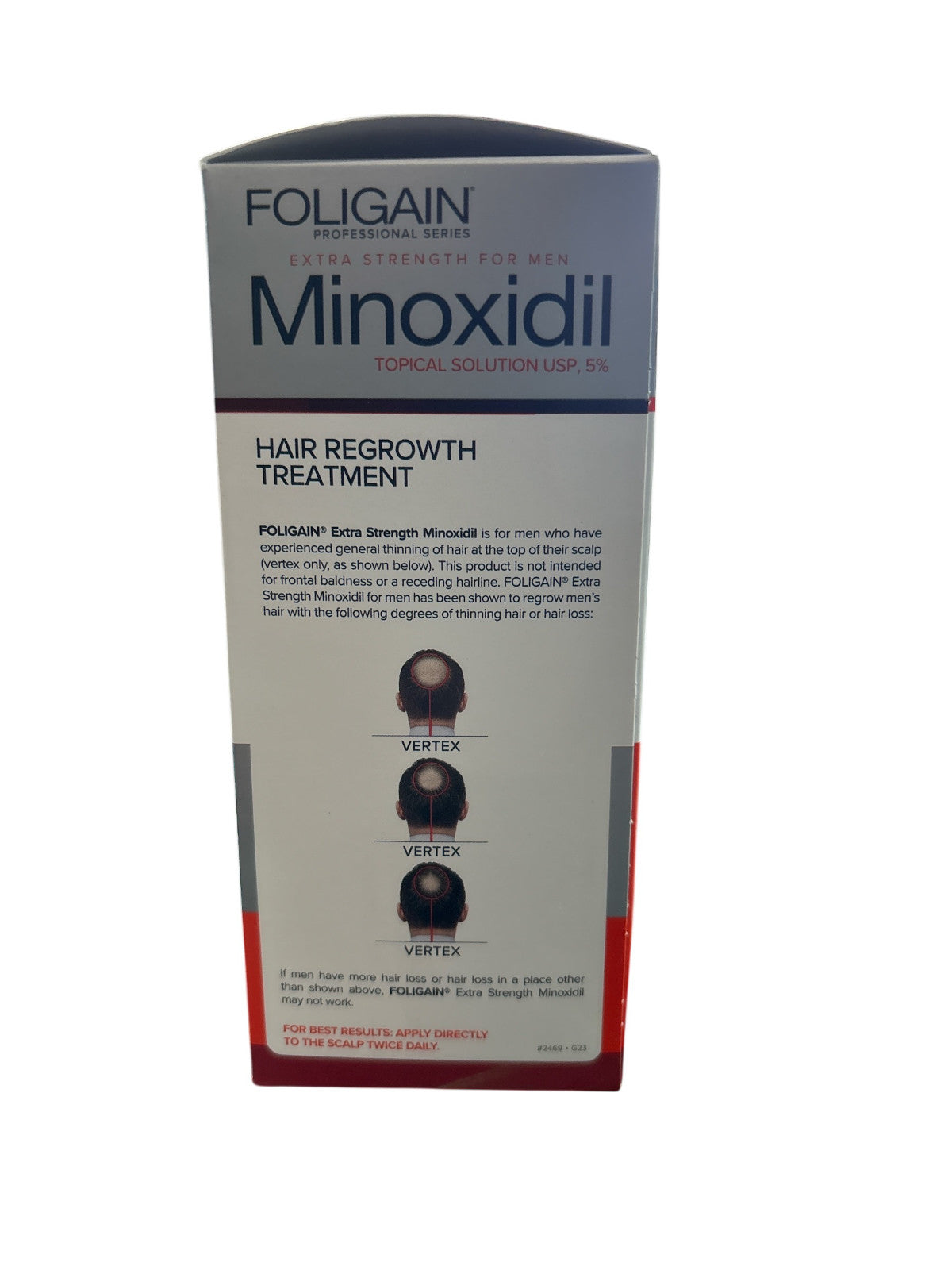 FOLIGAIN Extra Strenght  Minoxidil 5% Hair Regrowth Treatment For Men x 2 packs!