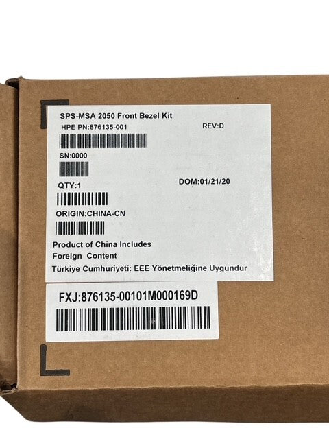HPE 876135-001 SPS-MSA 2050 Front Bezel Kit