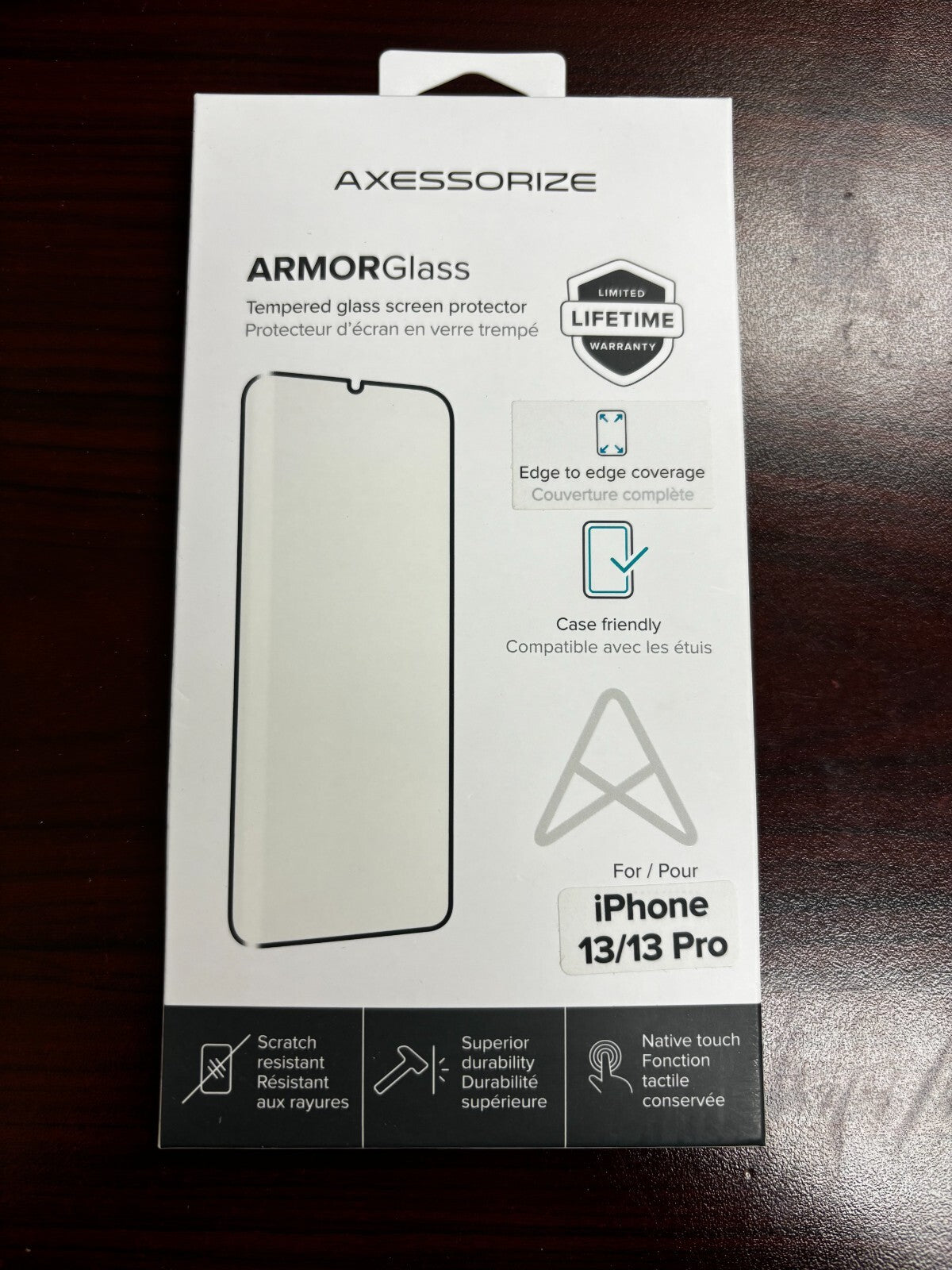 Axessorize ARMORGlass Screen Protector with Full Coverage iPhone 13/13 Pro