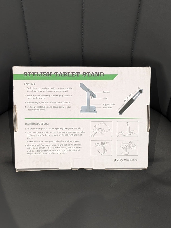 Anti-Theft Desktop Tablet Kiosk Stand Holder, Heavy Duty Countertop Tablet NEW