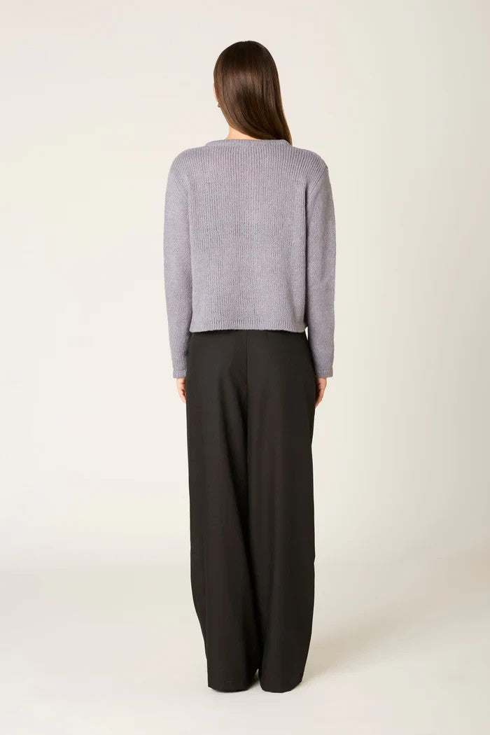 Nia Ariana Cardigan Grey Wool Blend Cardigan - Relaxed Fit - L/XL (10-14) NWT