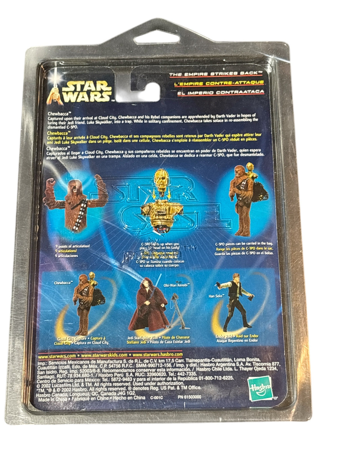 CHEWBACCA & ELECTRONIC C-3PO Cloud City Capture 84890/84851 & Protector Case NEW