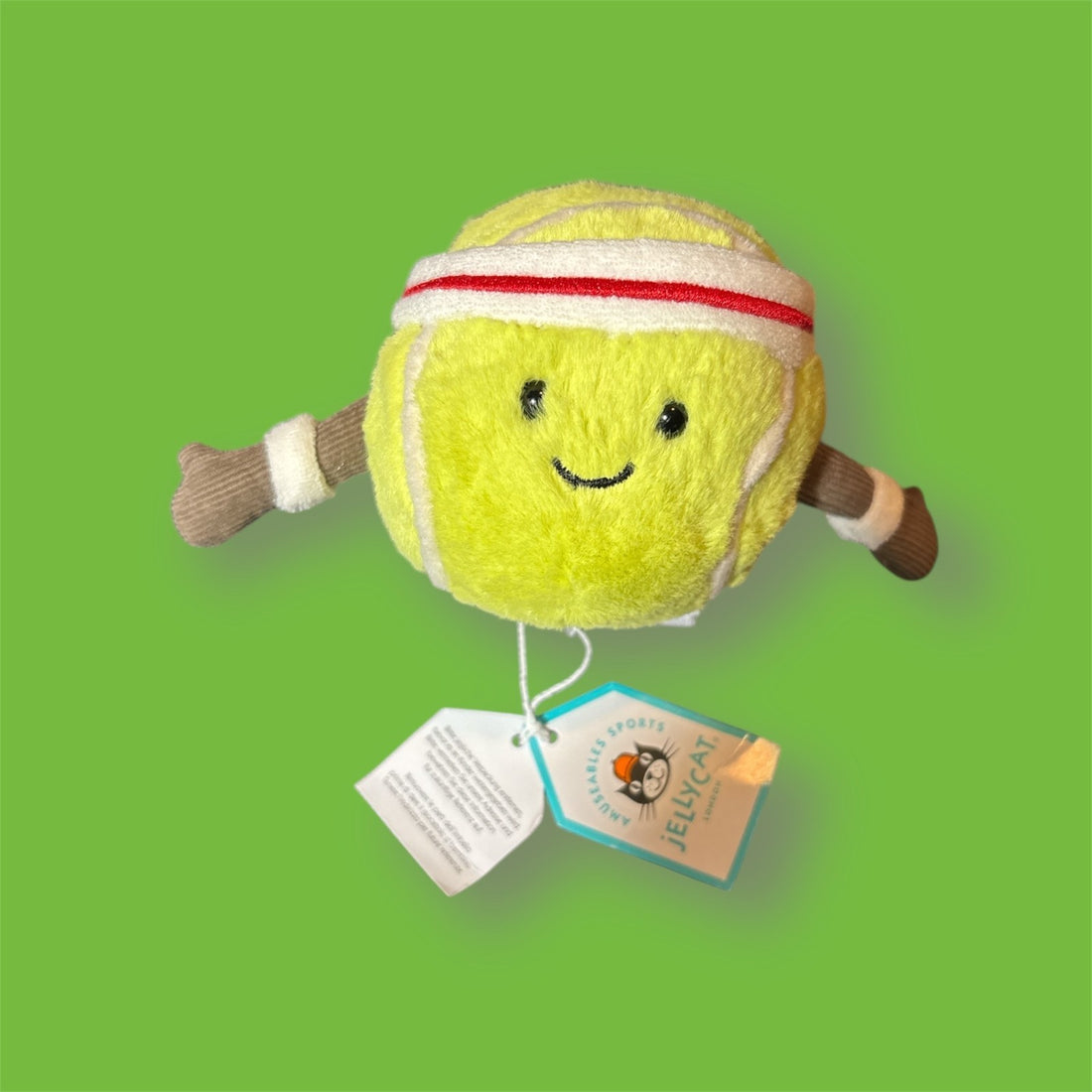 Jellycat Amuseables Sports Tennis Ball Plush Stuffed Animal - NWT