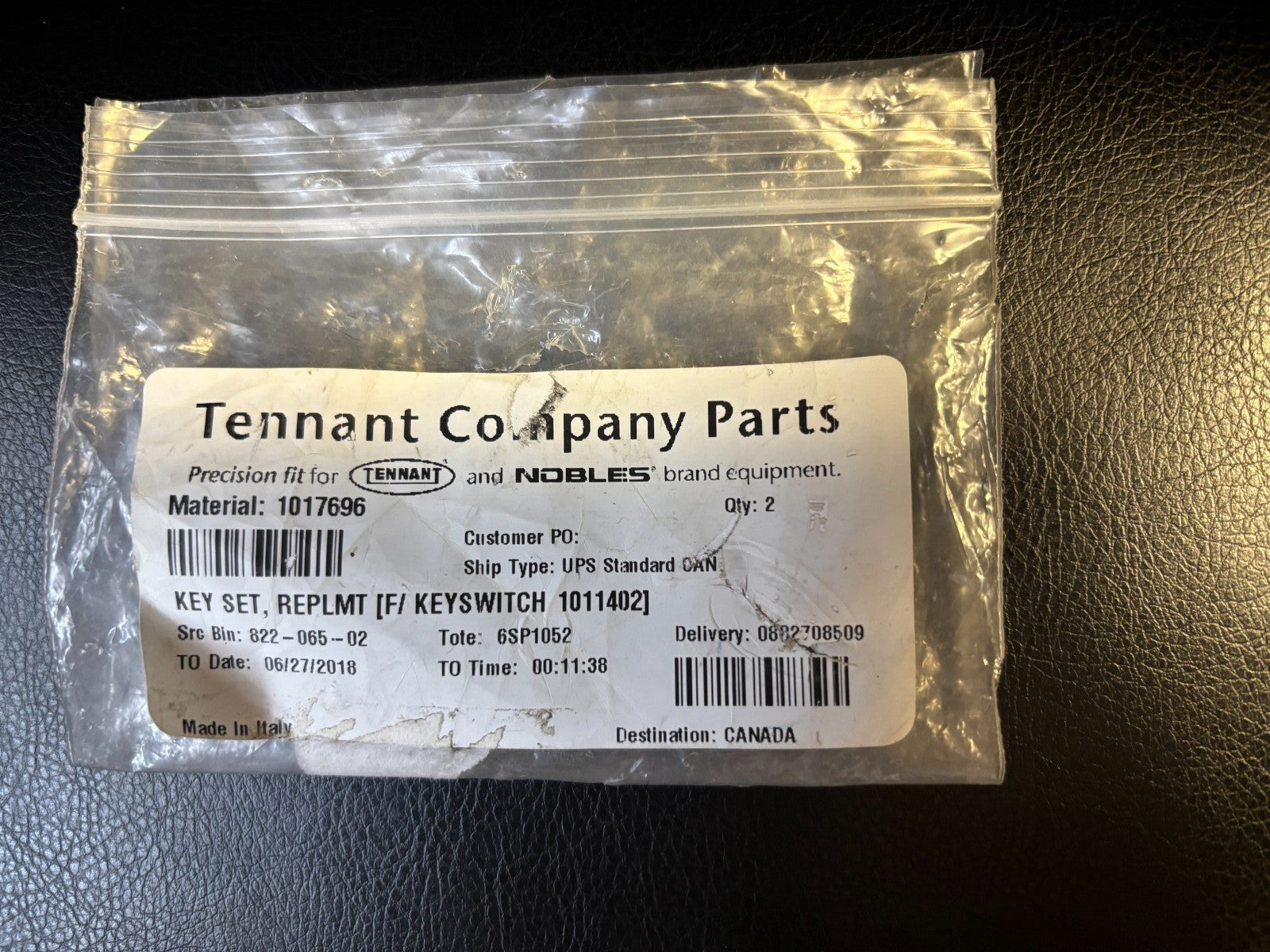FOR TENNANT 1017696 KEY - REPLACEMENT SET OF 2