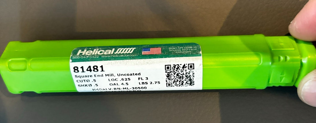 HELICAL 81481 SQUARE END MILL, UNCOATED - NEW H40ALV-RN-ML-30500
